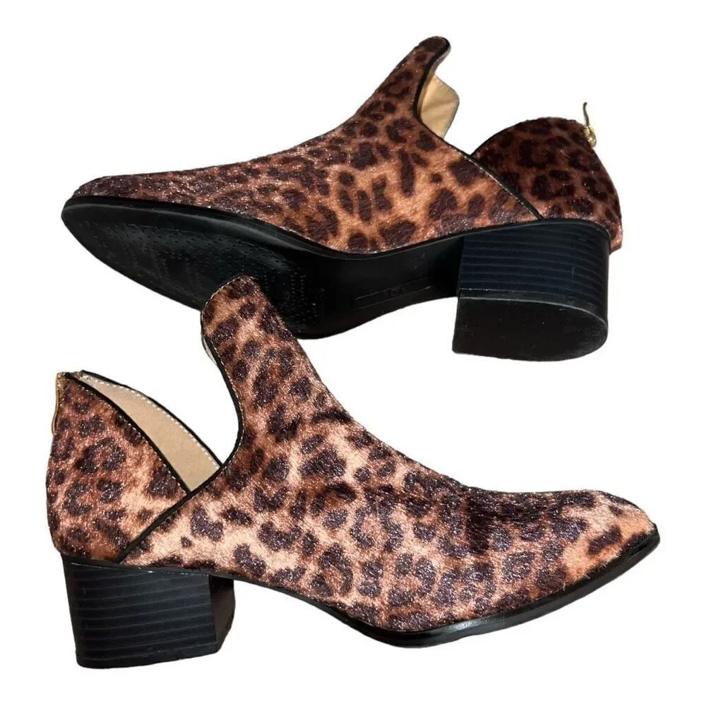 New Directions Leopard Faux Fur Boot Shoes 2